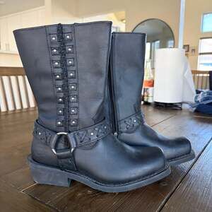 Harley-Davidson Women's Auburn Black Harness Motorcycle Boots